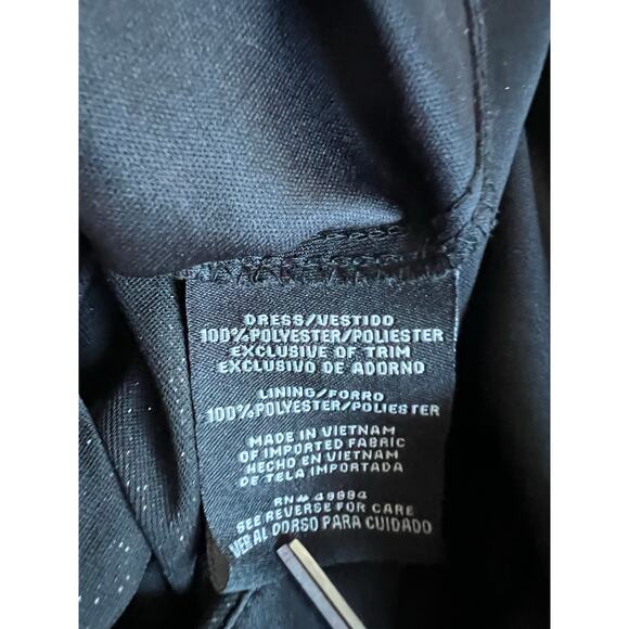 R&M Richards Woman Maxi Black Glitter Formal Draped Formal Cutout Back Dress 16W - Picture 9 of 11